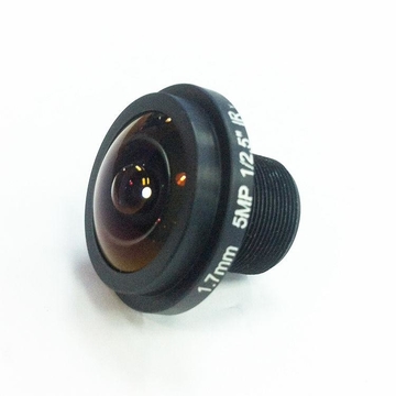 1/2.5&quot; 1.7mm F2.0 5MP Megapixel M12*0.5 mount 185degree IR Fisheye Lens, 360VR panoramic lens